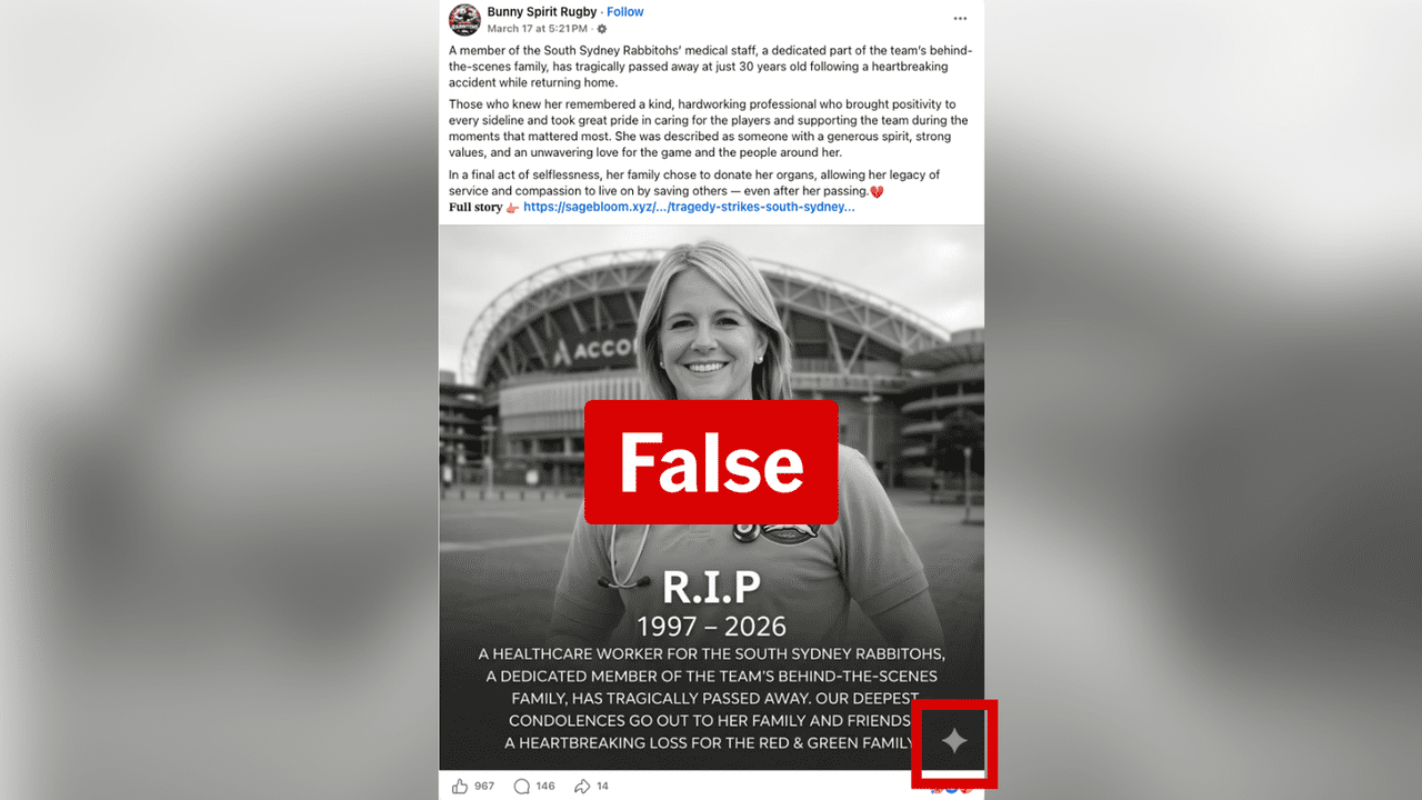 A screenshot of a Facebook post.