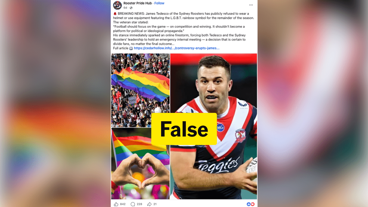 A screenshot of a Facebook post.