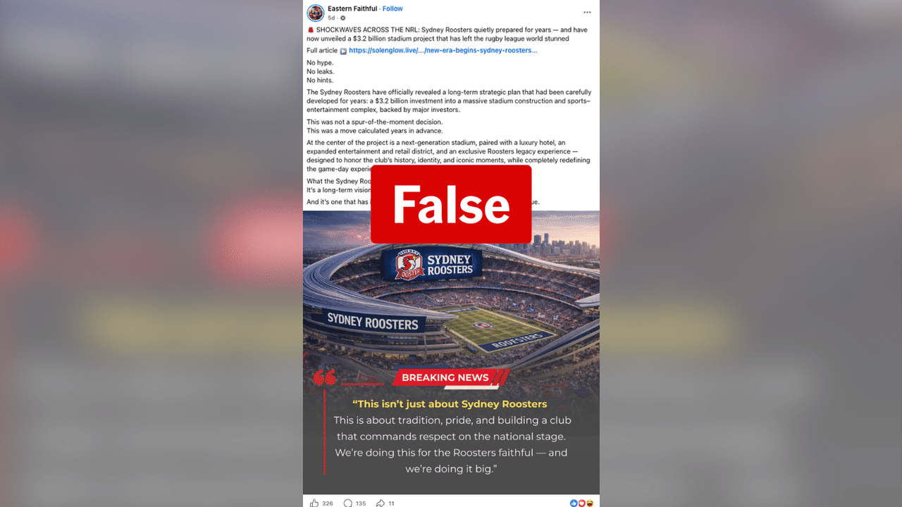 A screenshot of a Facebook post.