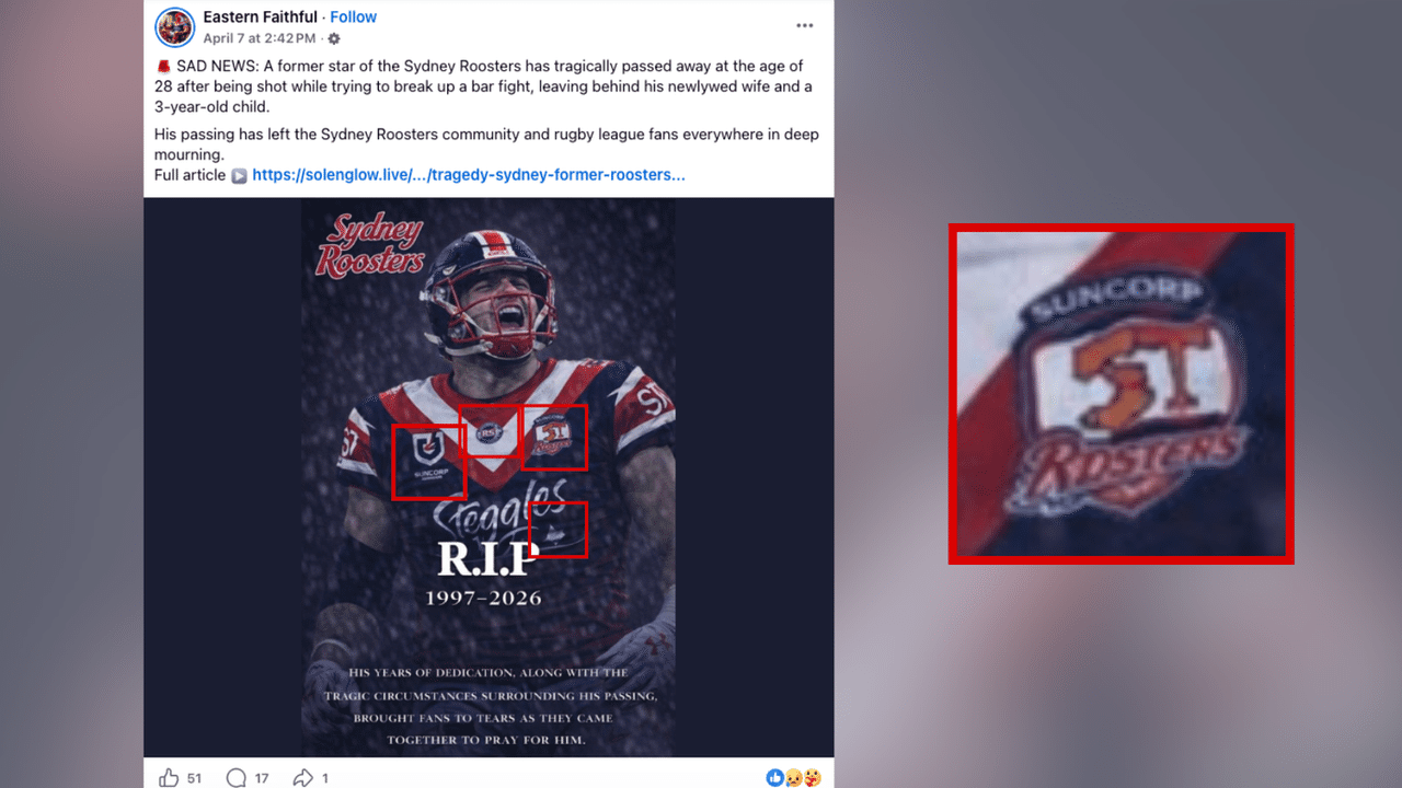 A screenshot of a Facebook post.