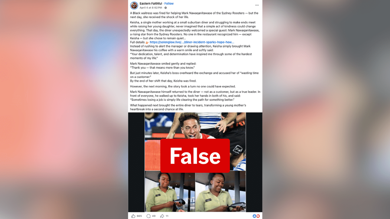 A screenshot of a Facebook post.