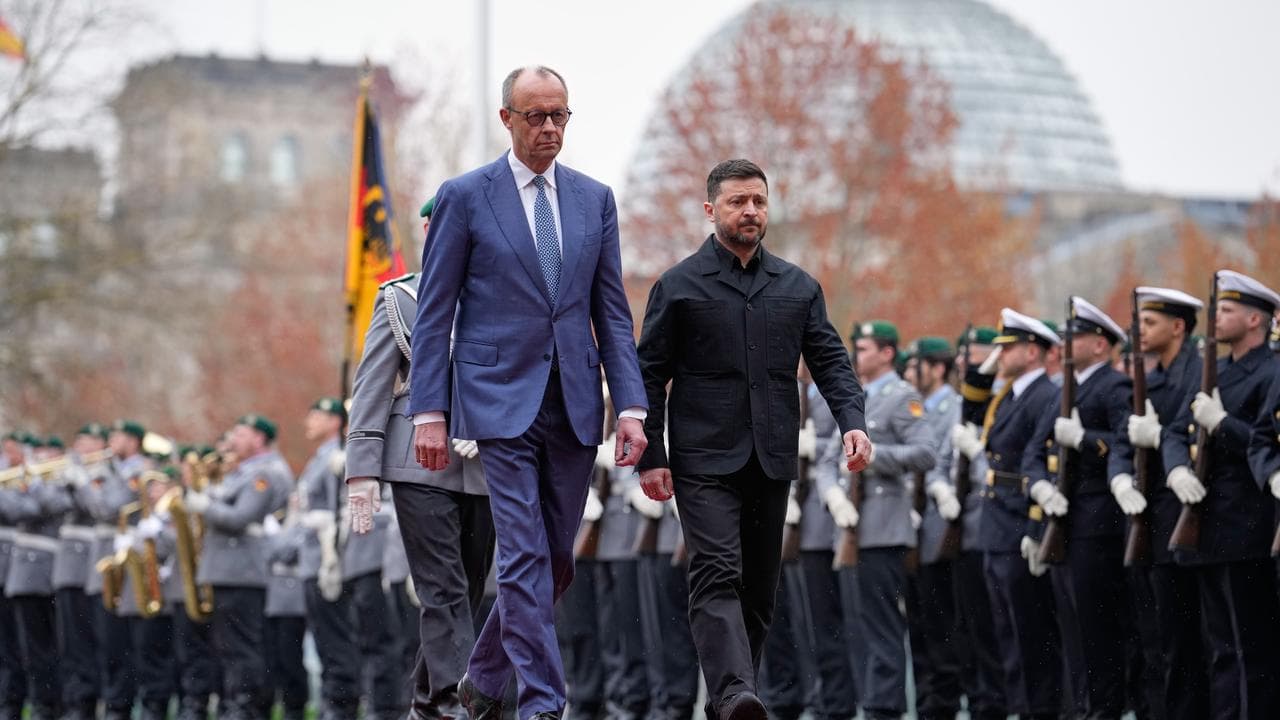 Chancellor Friedrich Merz and President Volodymyr Zelenskiy in Berlin