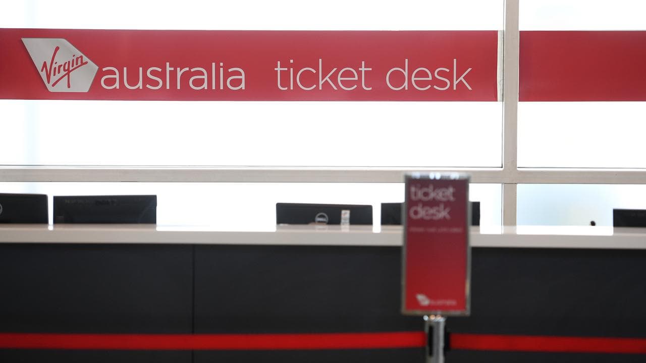 A Virgin Australia check-in area (file image)