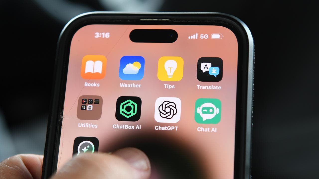 Stock images of artificial intelligence apps