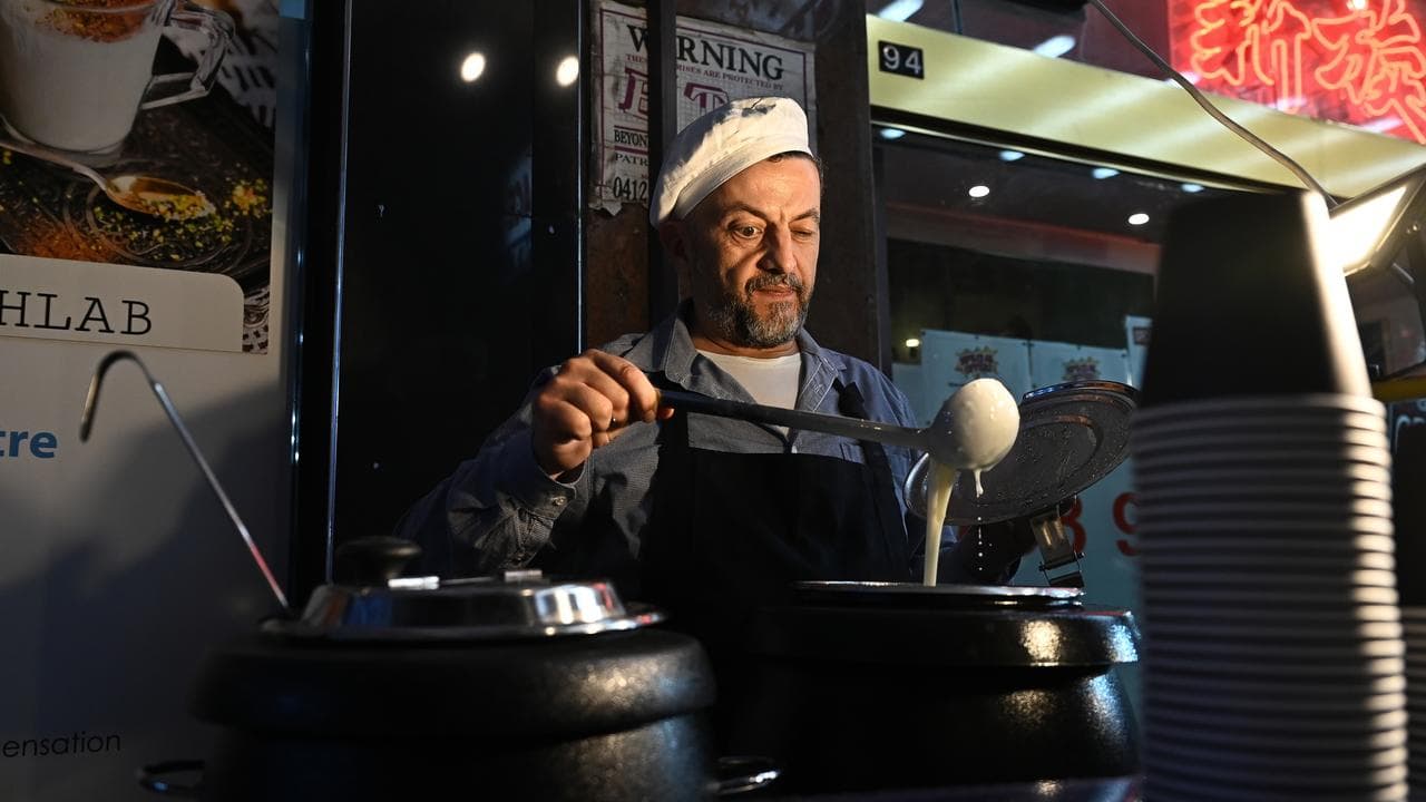 A food vendor at Ramadan Nights festival in Lakemba.