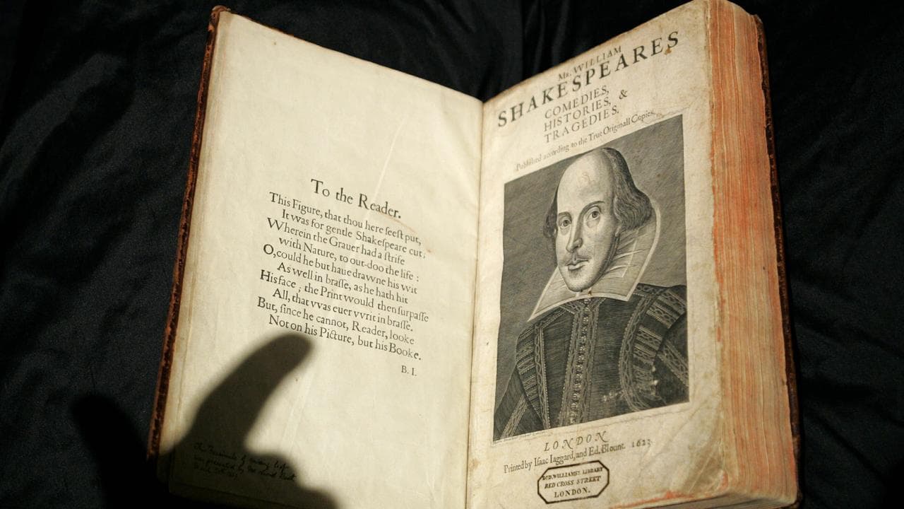 A First Folio edition of William Shakespeare's plays (file image)