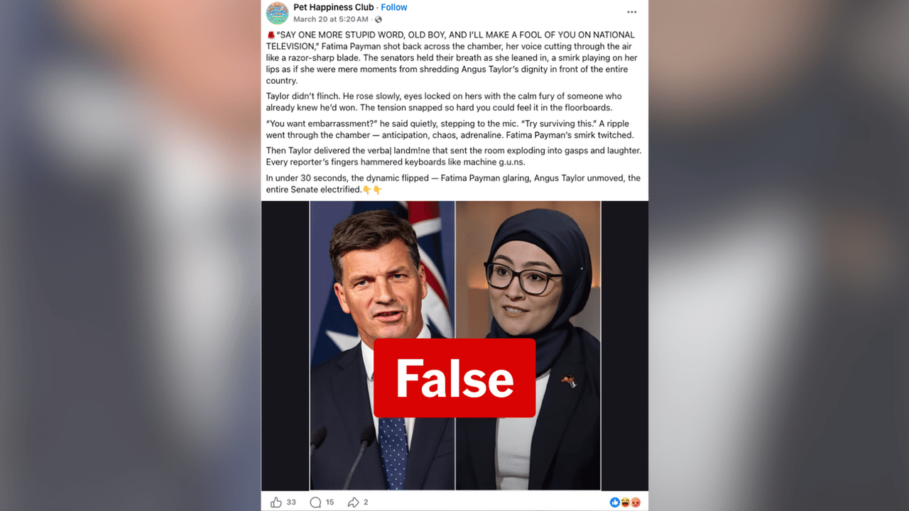 A screenshot of a Facebook post.