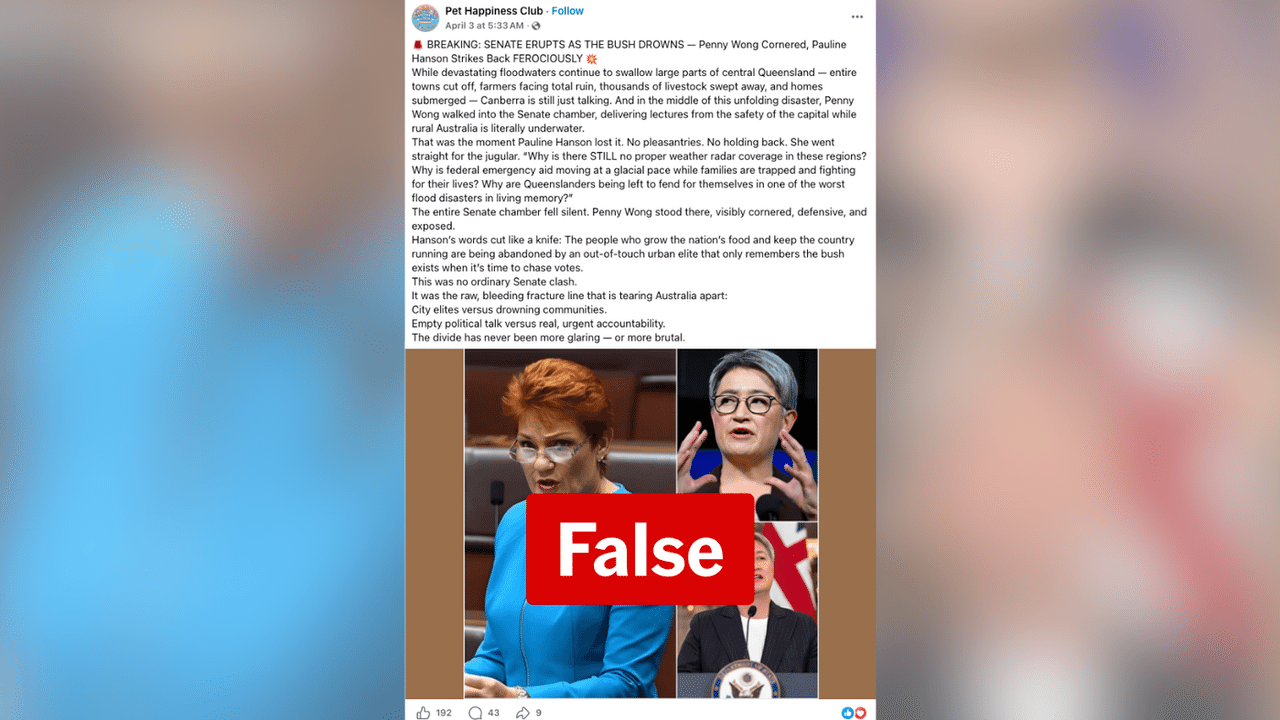 A screenshot of a Facebook post.