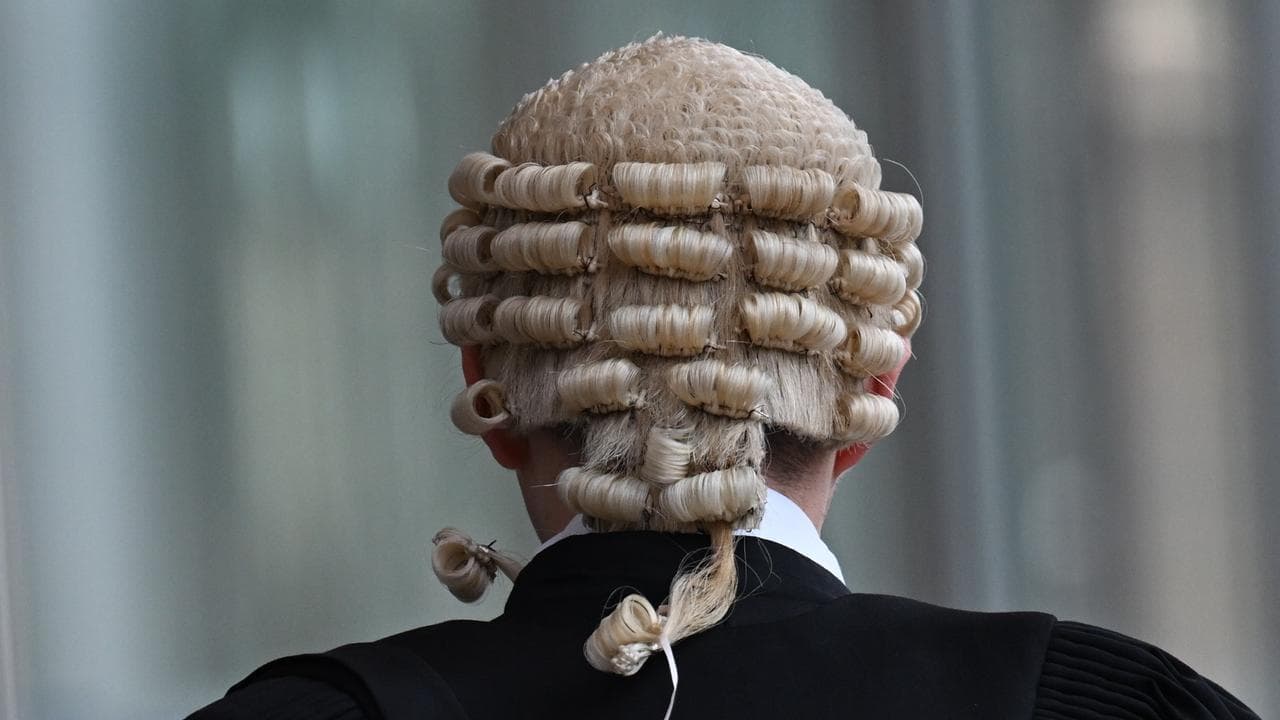 Barrister wearing a wig