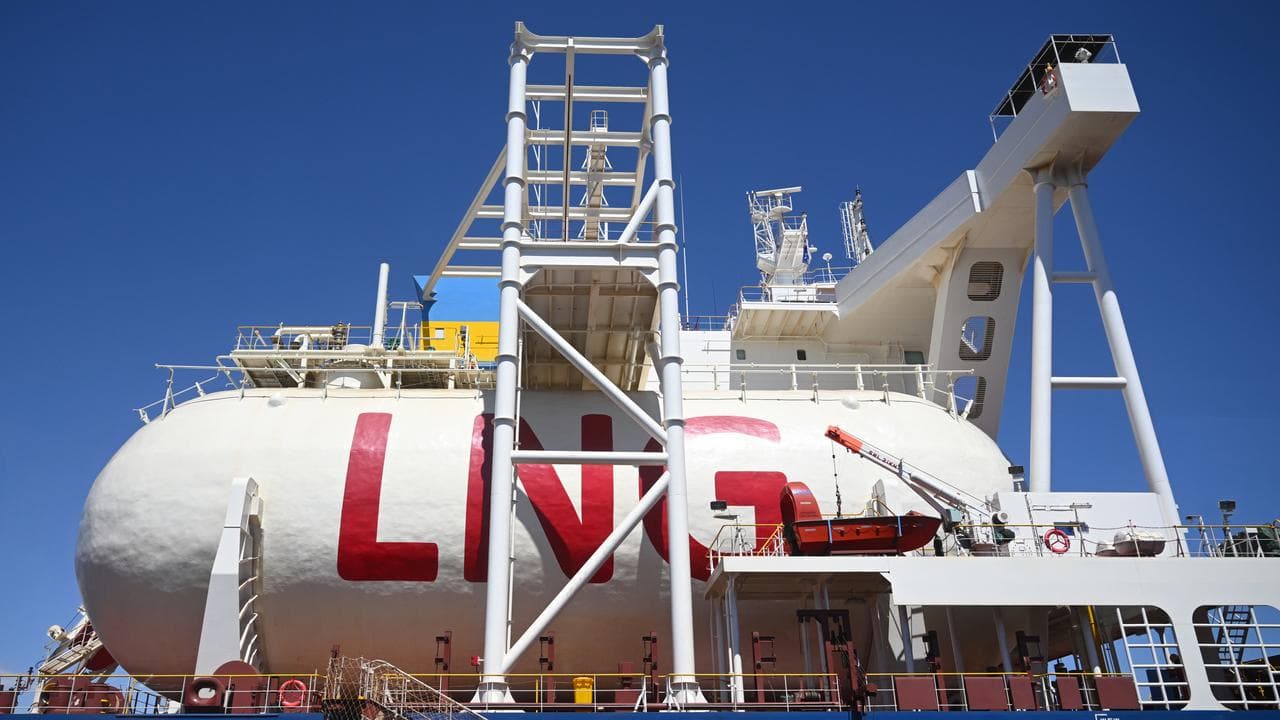 A ship carrying LNG gas