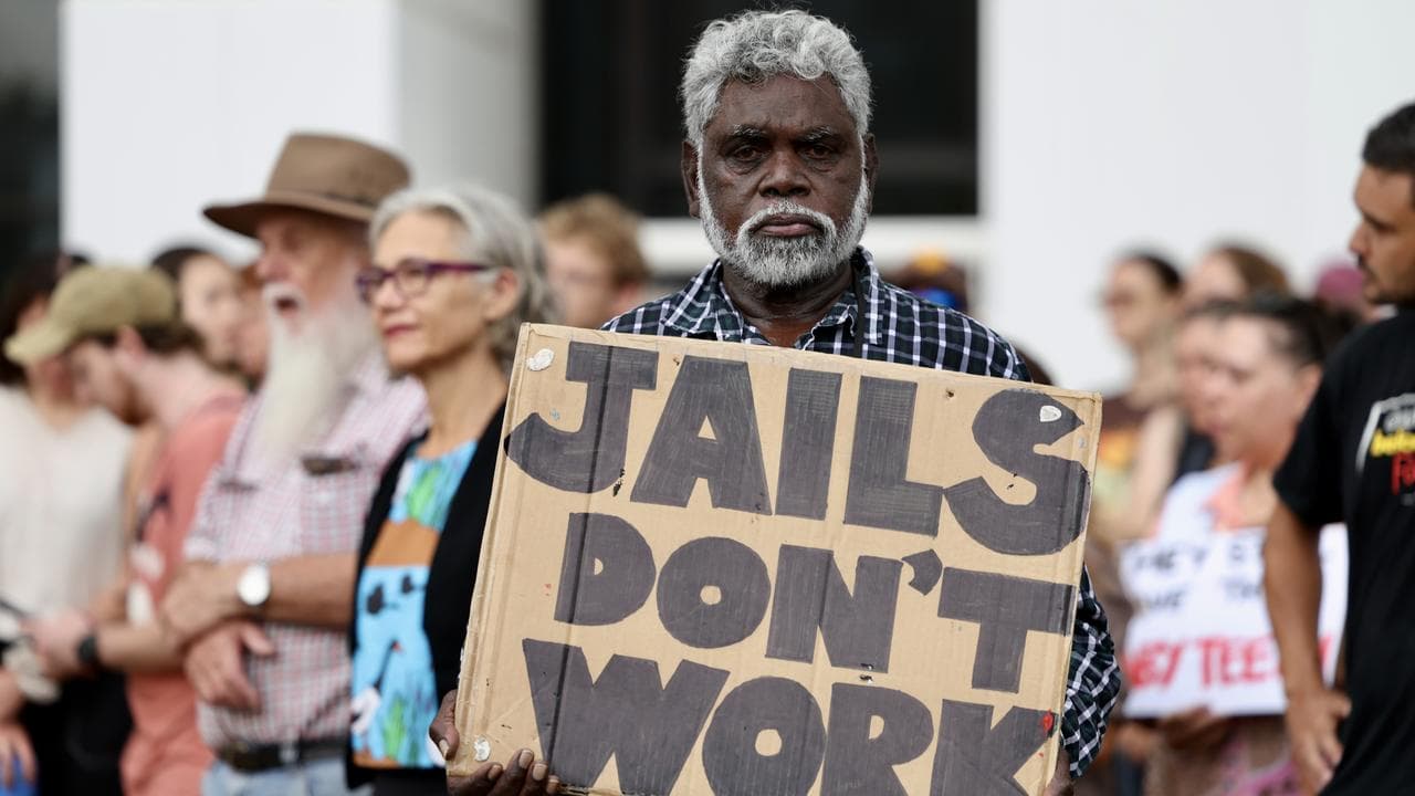 Age of criminal responsibility protester (file)