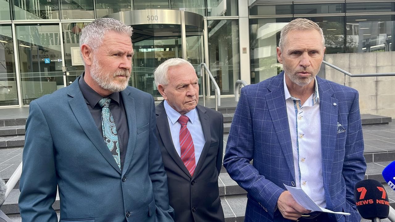 Barry Cable with sons Barry Jnr (left) and Shane.