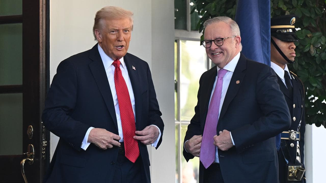 Anthony Albanese and US President Donald Trump at the White House.