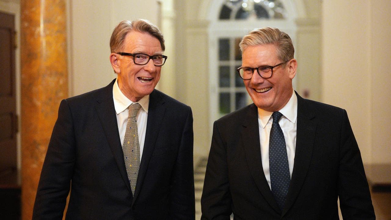 A file photo of Peter Mandelson and Keir Starmer 