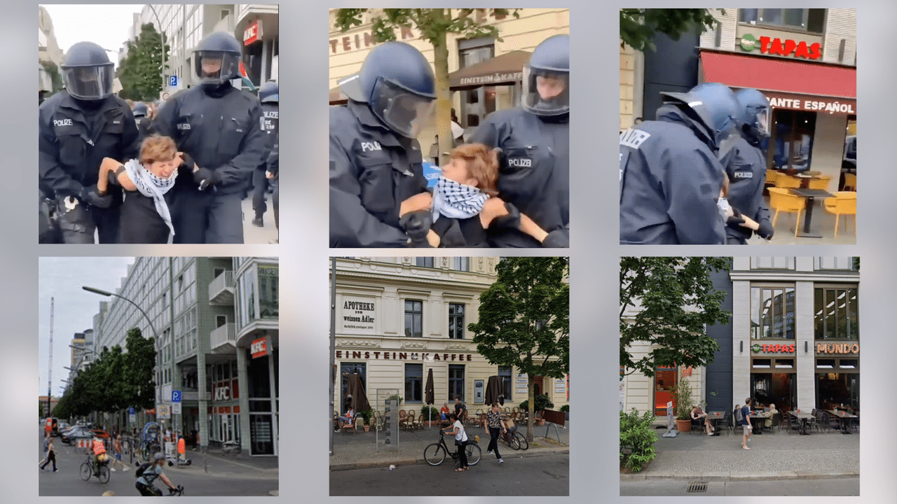 Screenshots of the Instagram video and Google Street View.