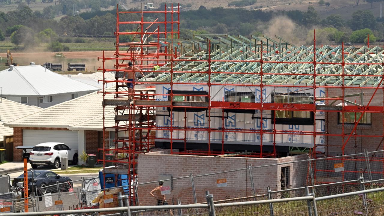 New homes being built at a housing estate (file image)