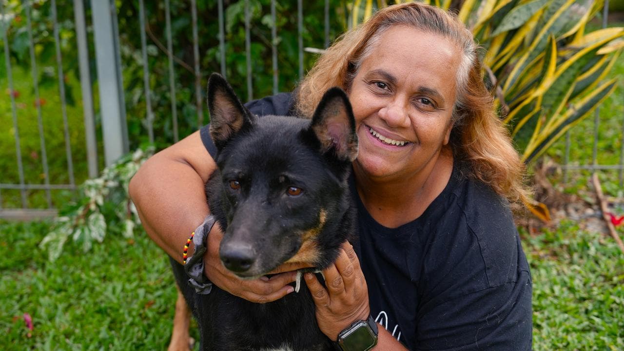 Sonya Takau, pictured with her dingo Bina