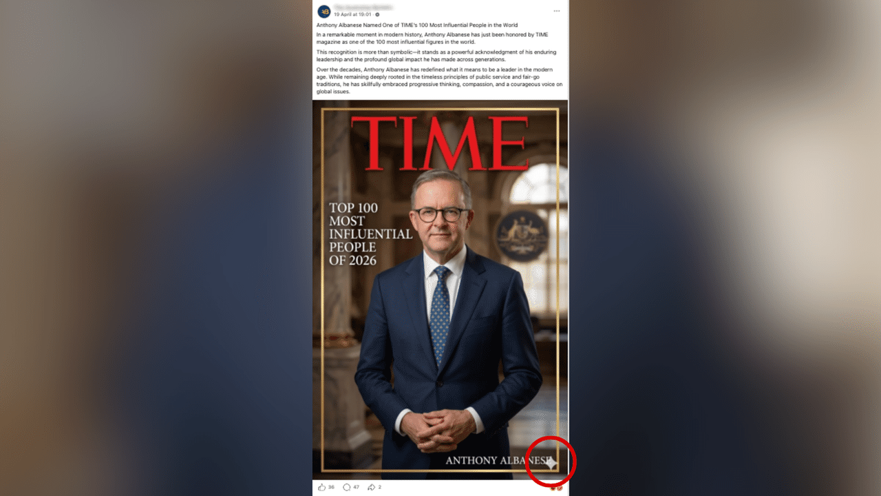 A screenshot of a Facebook post.