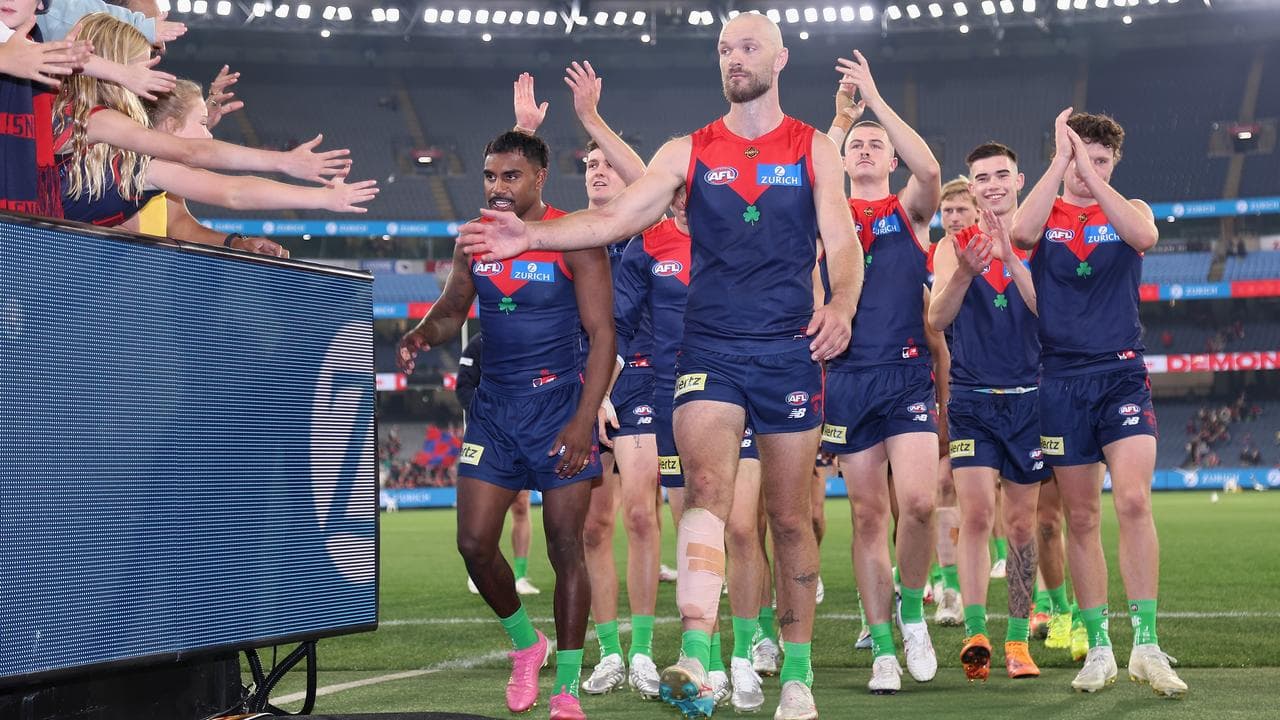 The Demons beagt the Lions at the MCG.