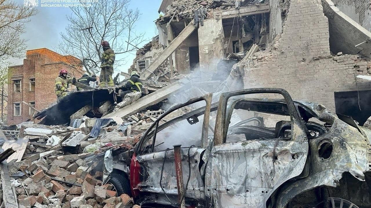 Aftermath of the overnight Russian attacks