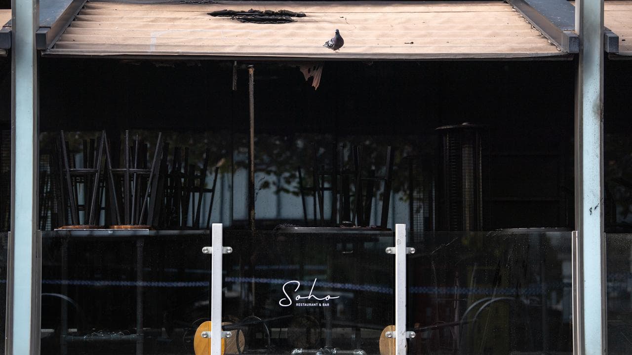 Fire damage at Soho Restaurant and Bar in Melbourne