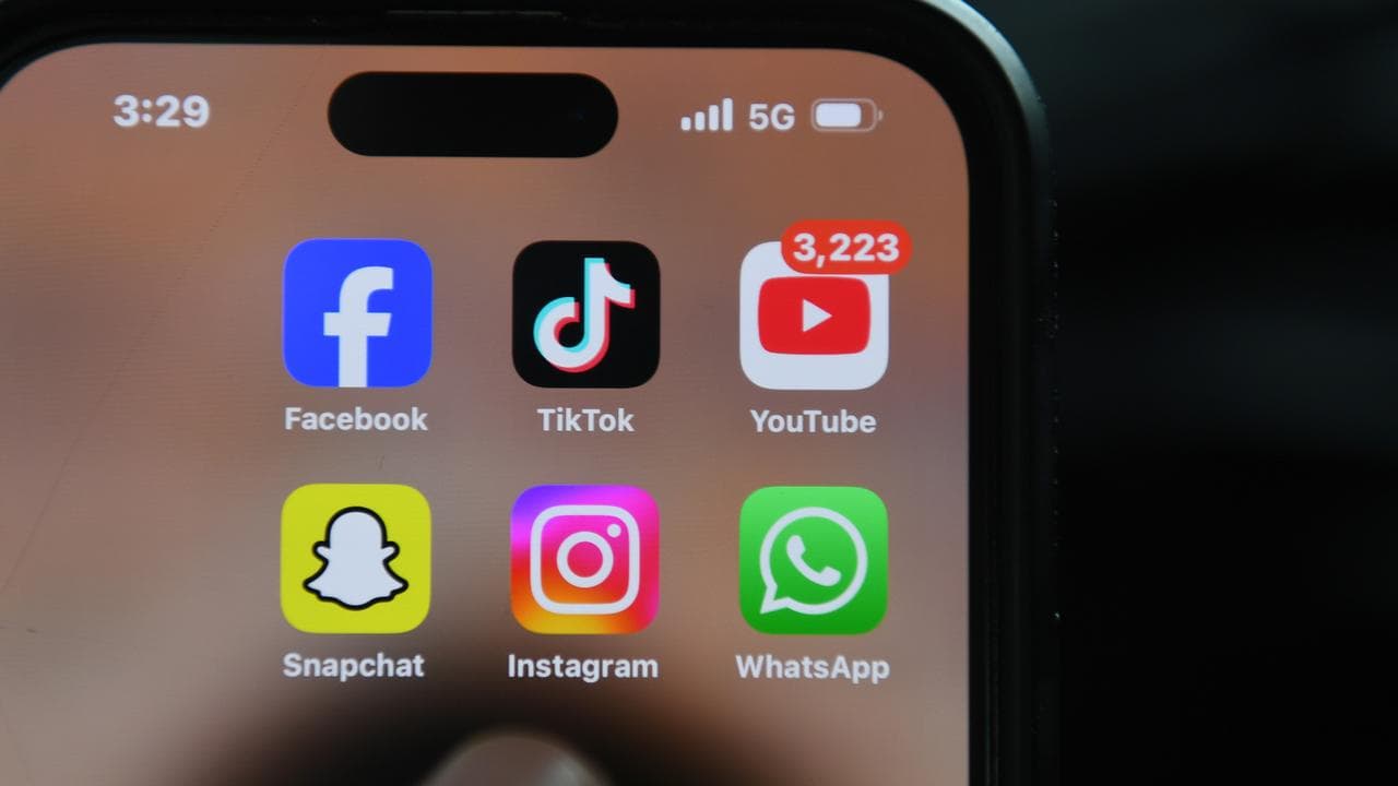 Stock images of social media apps