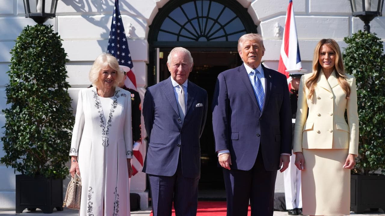 Donald and Melania Trump welcome King Charles and Queen Camilla