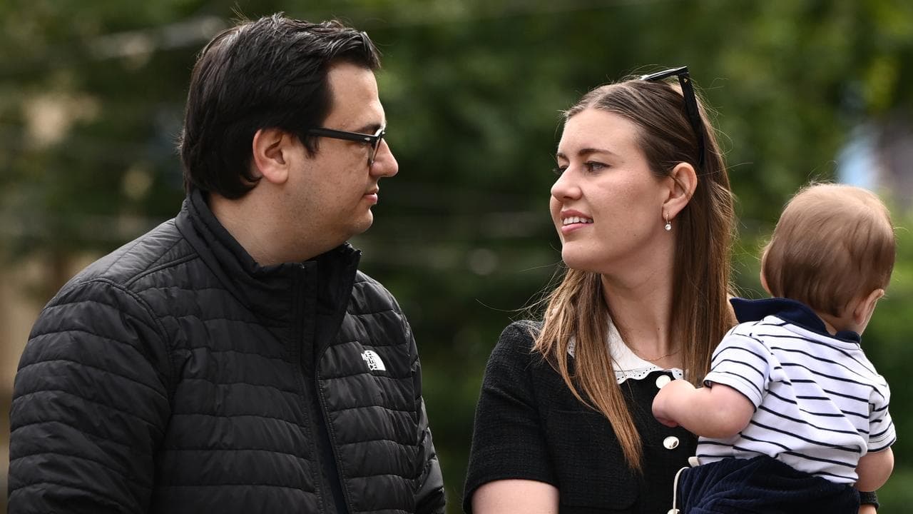 Brittany Higgins and partner David Sharaz