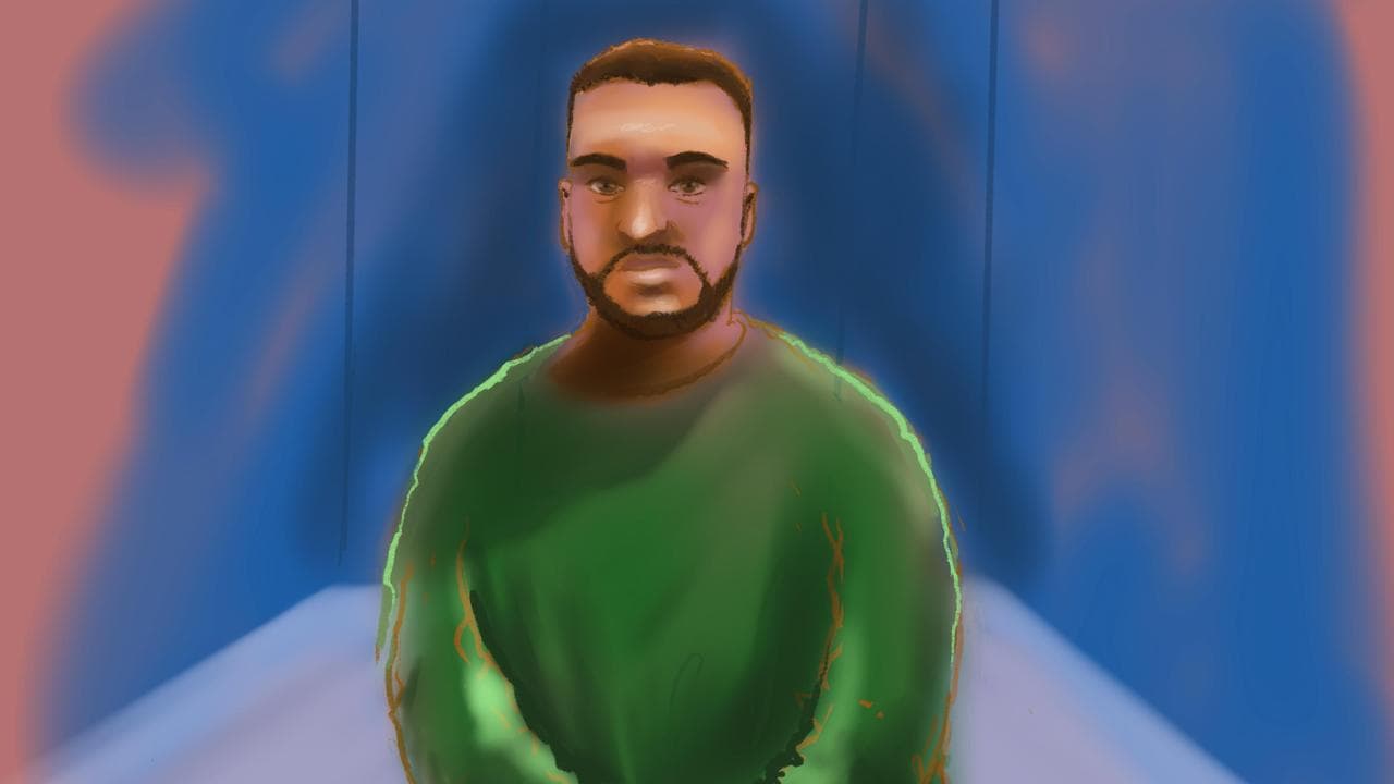 A court sketch of accused Bondi terrorist Naveed Akram (file image)