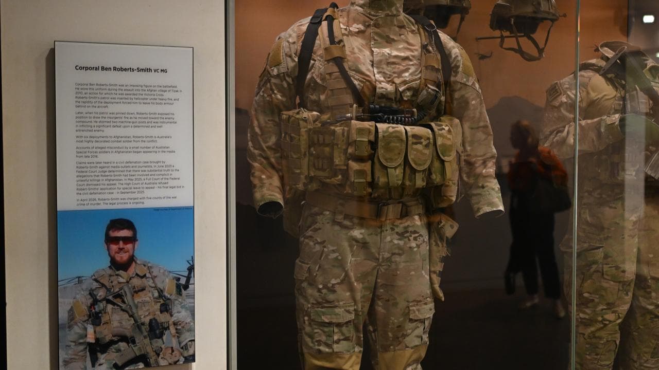 Ben Roberts-Smith's display at war memorial