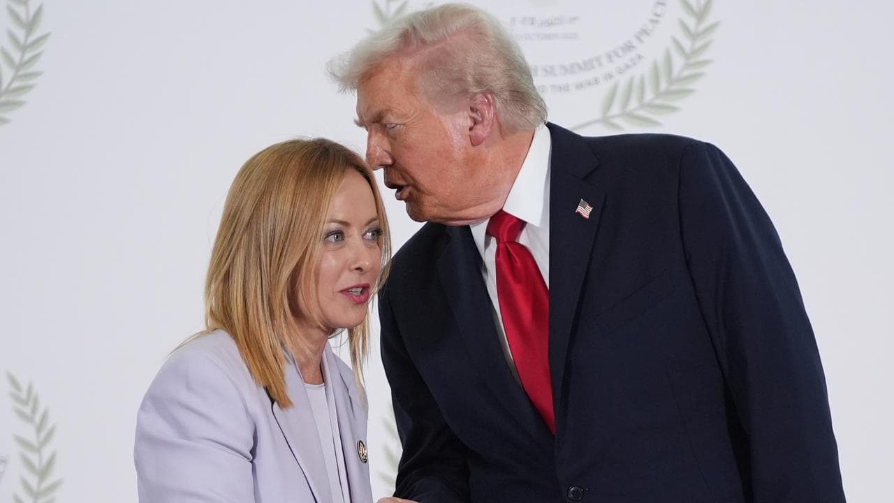 Giorgia Meloni and Donald Trump