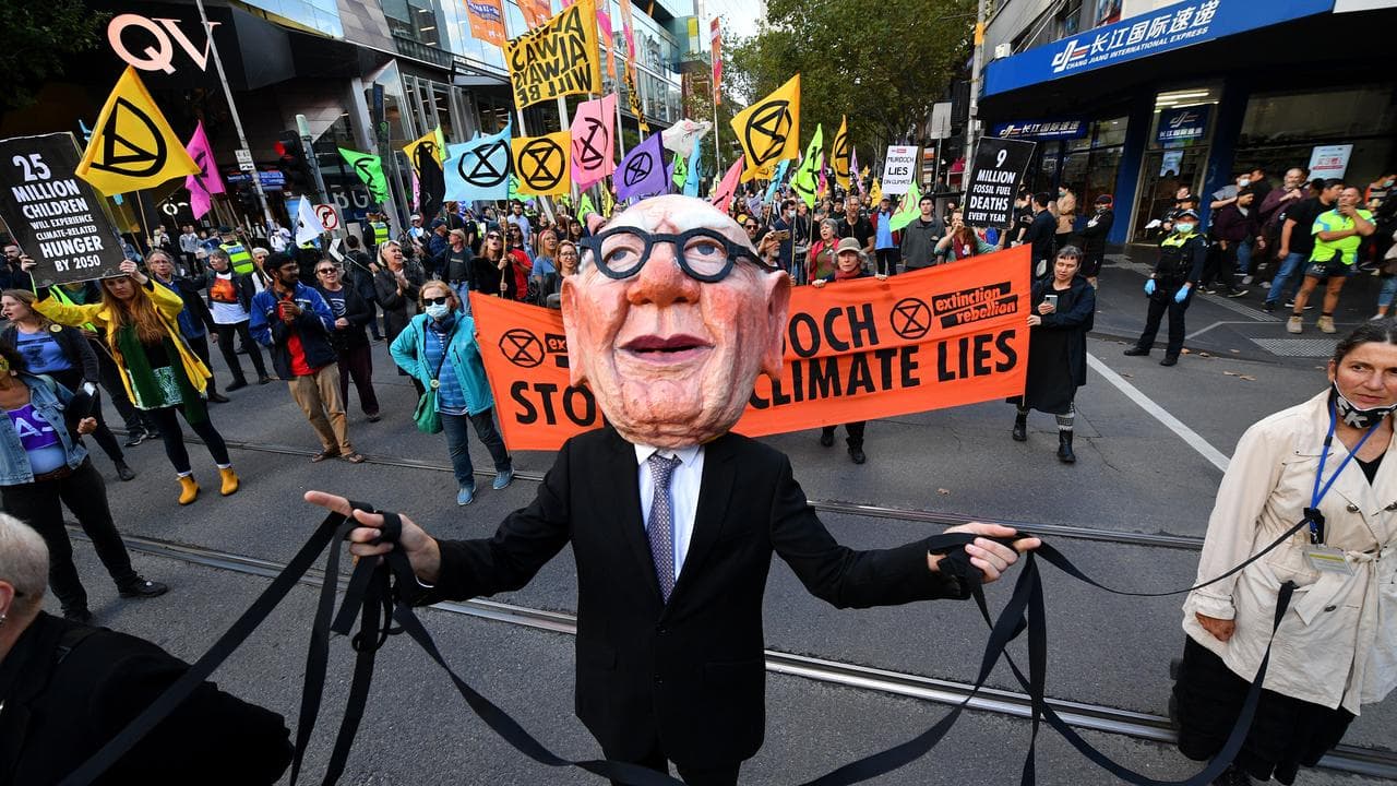 Rupert Murdoch protester