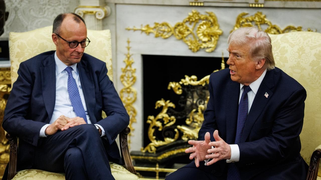 Donald Trump and German Chancellor Friedrich Merz