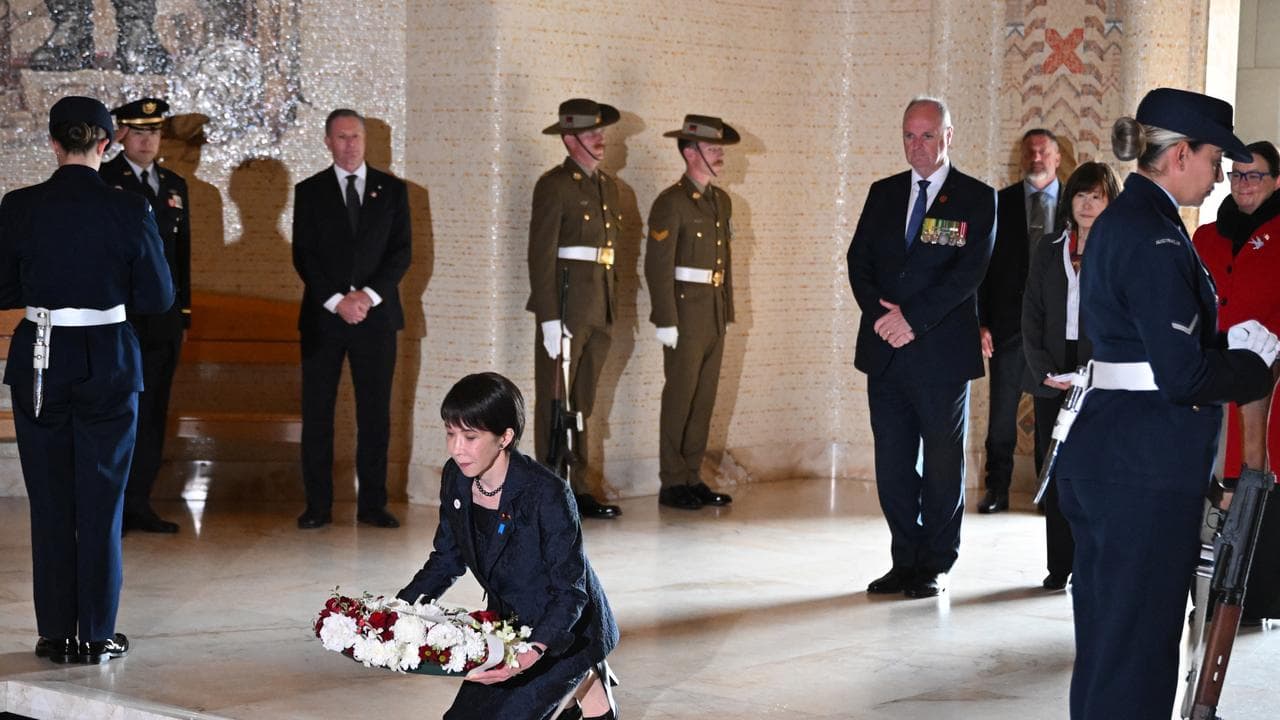 Japan PM Sanae Takaichi lays wreath at the Tomb of the Unknown Soldier