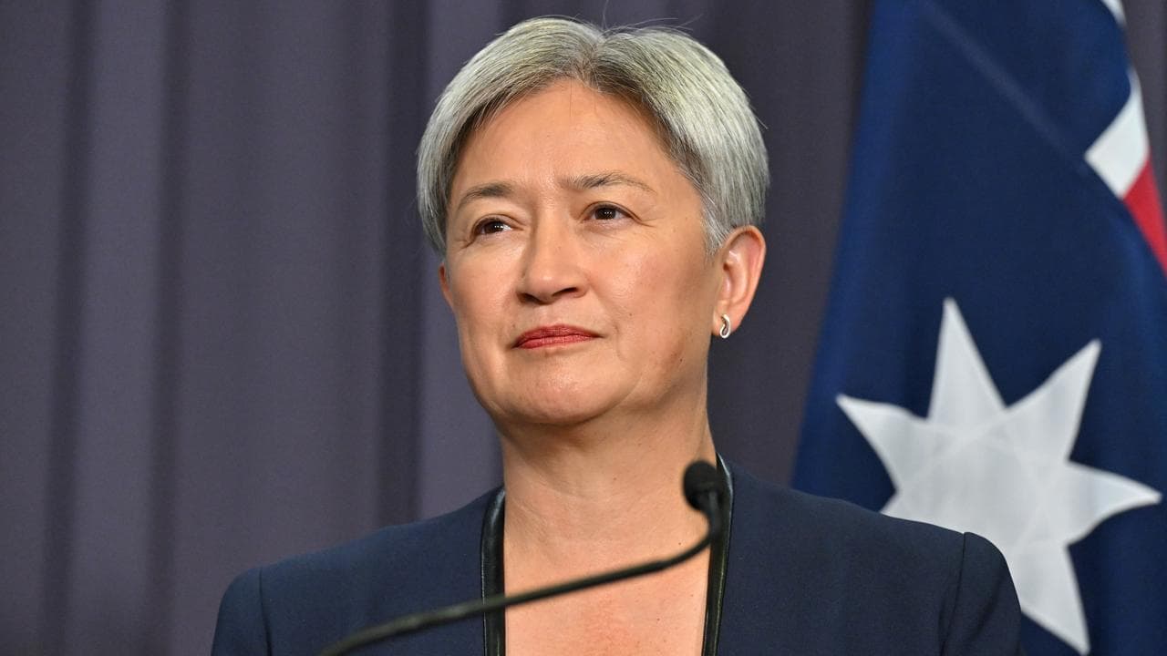 Minister for Foreign Affairs Penny Wong during a press conference.