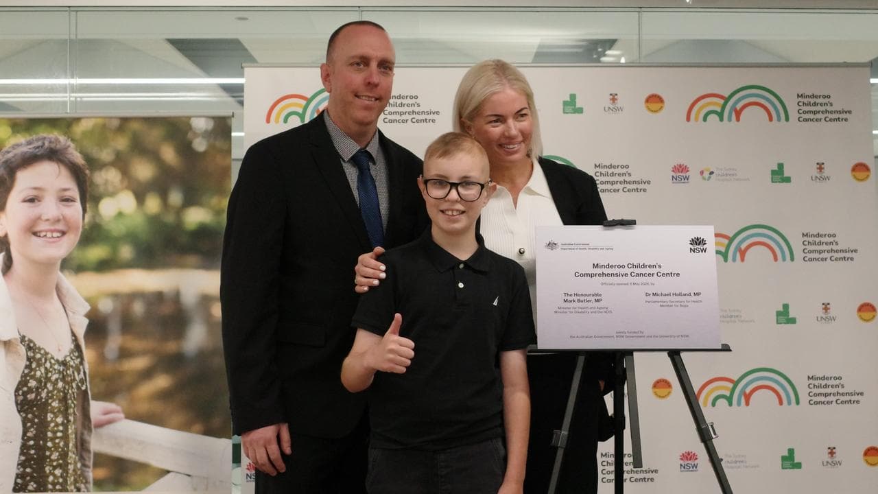 Cancer survivor Jack O'Neill with his parents Alex and Tanya.