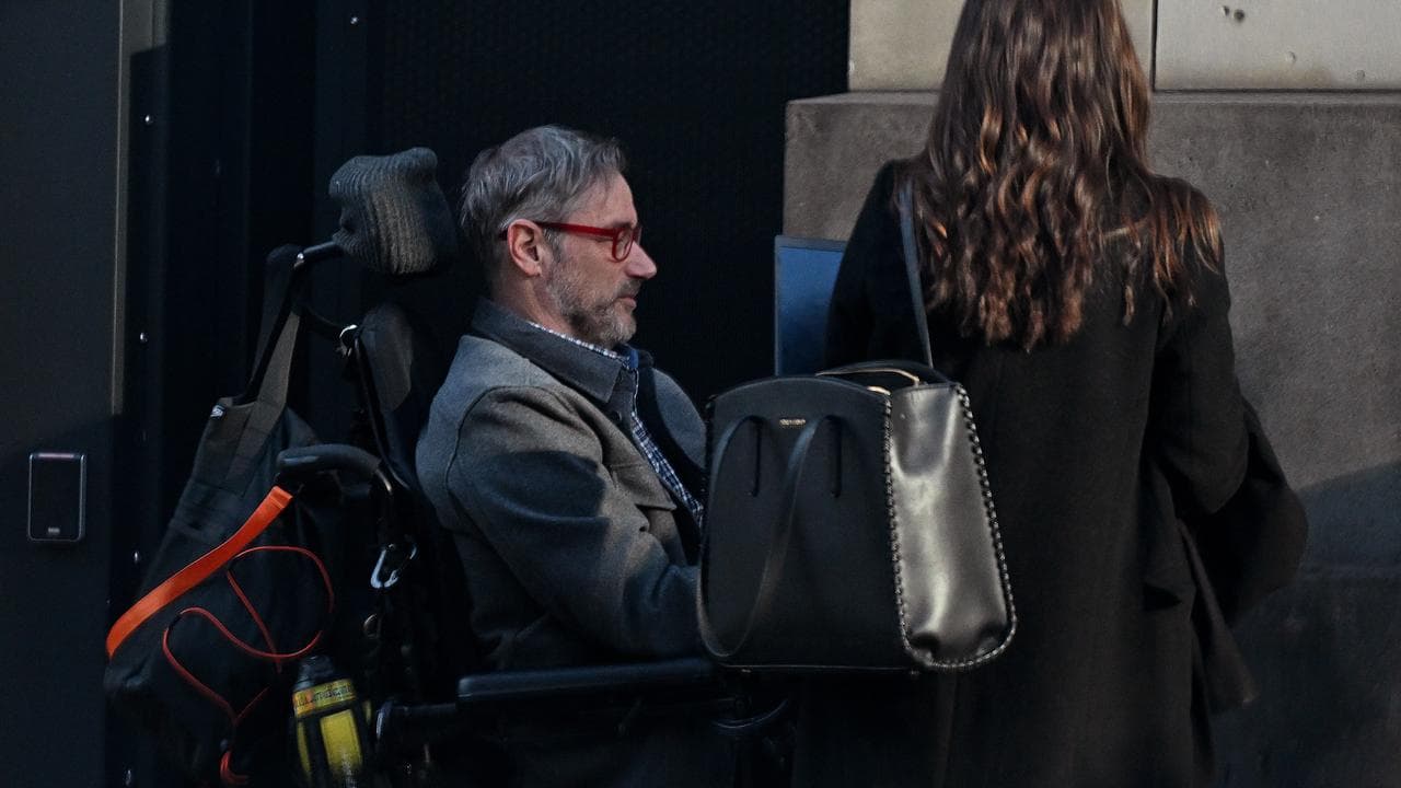 Mark Ludbrook arrives to the Supreme Court of Victoria in Melbourne.