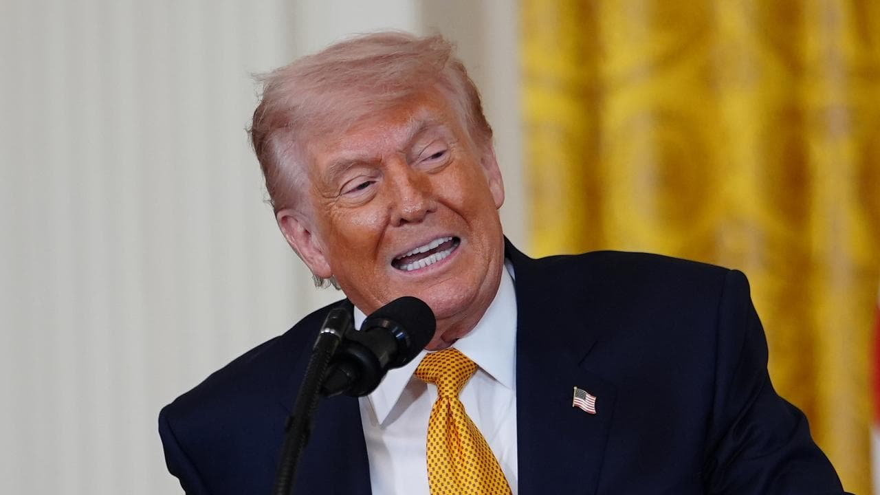 US President Donald Trump speaks at the White House