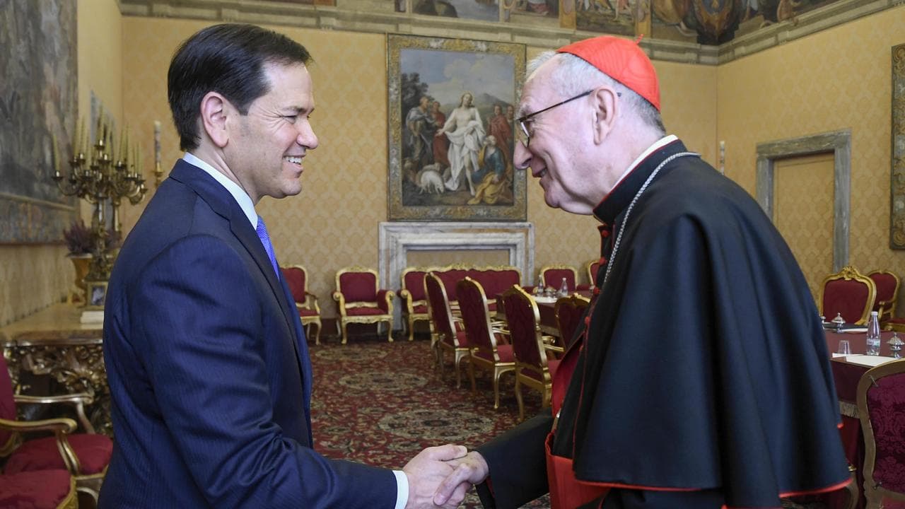 US Secretary of State Marco Rubio meets Cardinal Pietro Parolin 