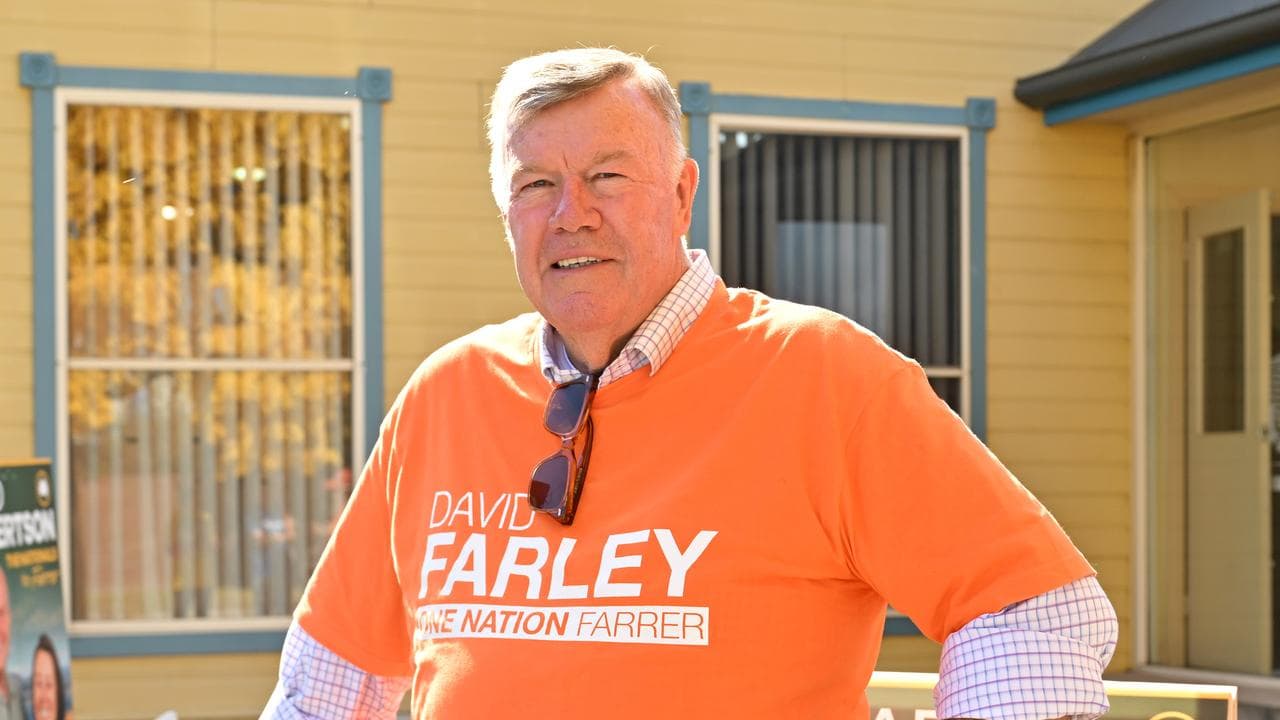 One Nation candidate for Farrer David Farley at a pre-polling centre