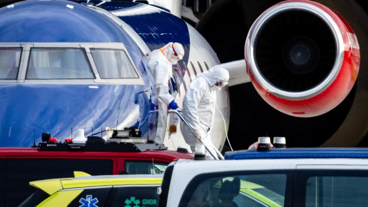 Evacuees from cruise ship MV Hondius arrives at Schiphol, Netherlands