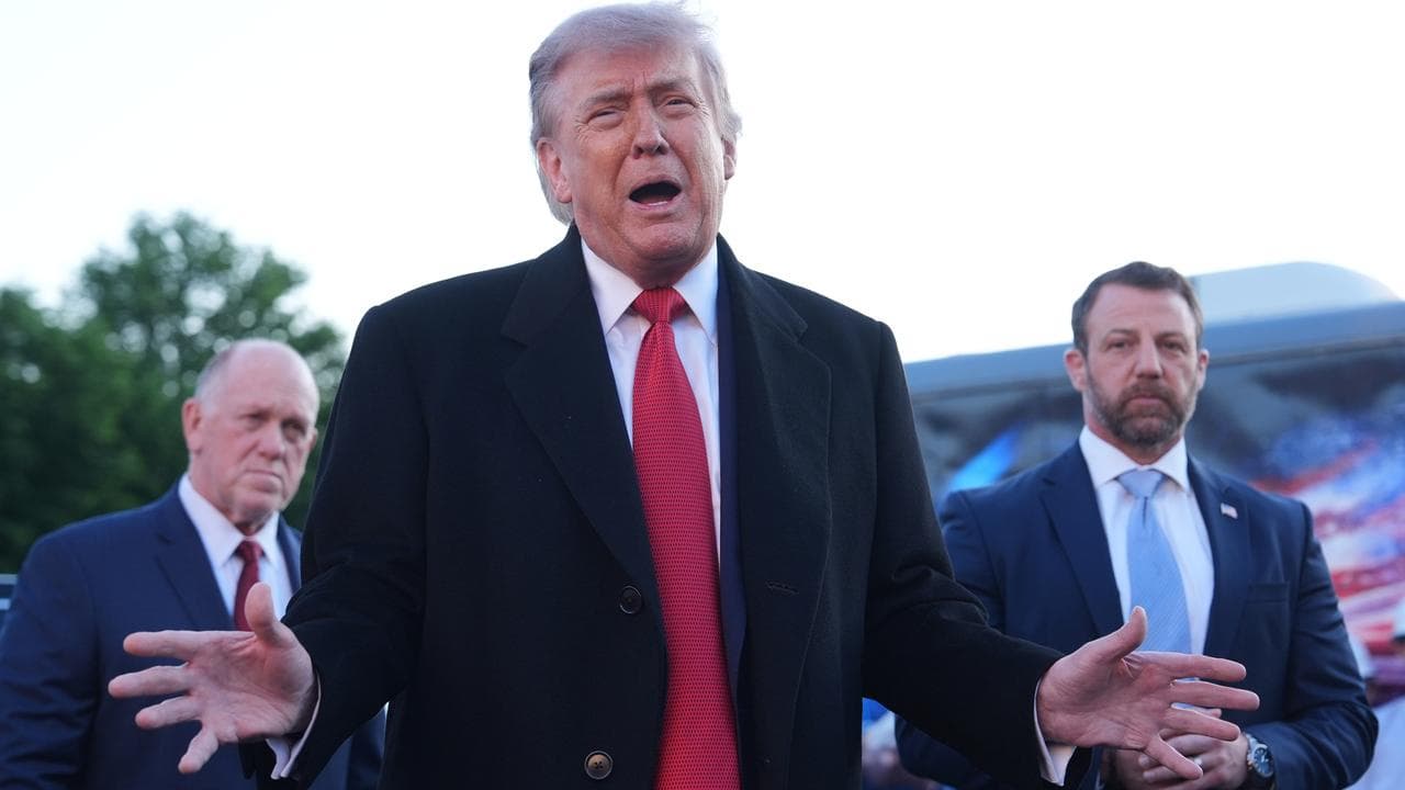 US President Donald Trump speaks in Washington, DC