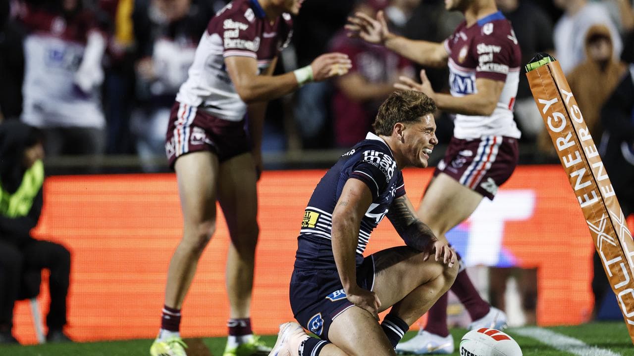 Celebrating Manly players.