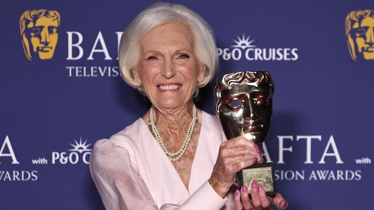 Mary Berry poses with her Fellowship Award at the 2026 BAFTA TV Awards