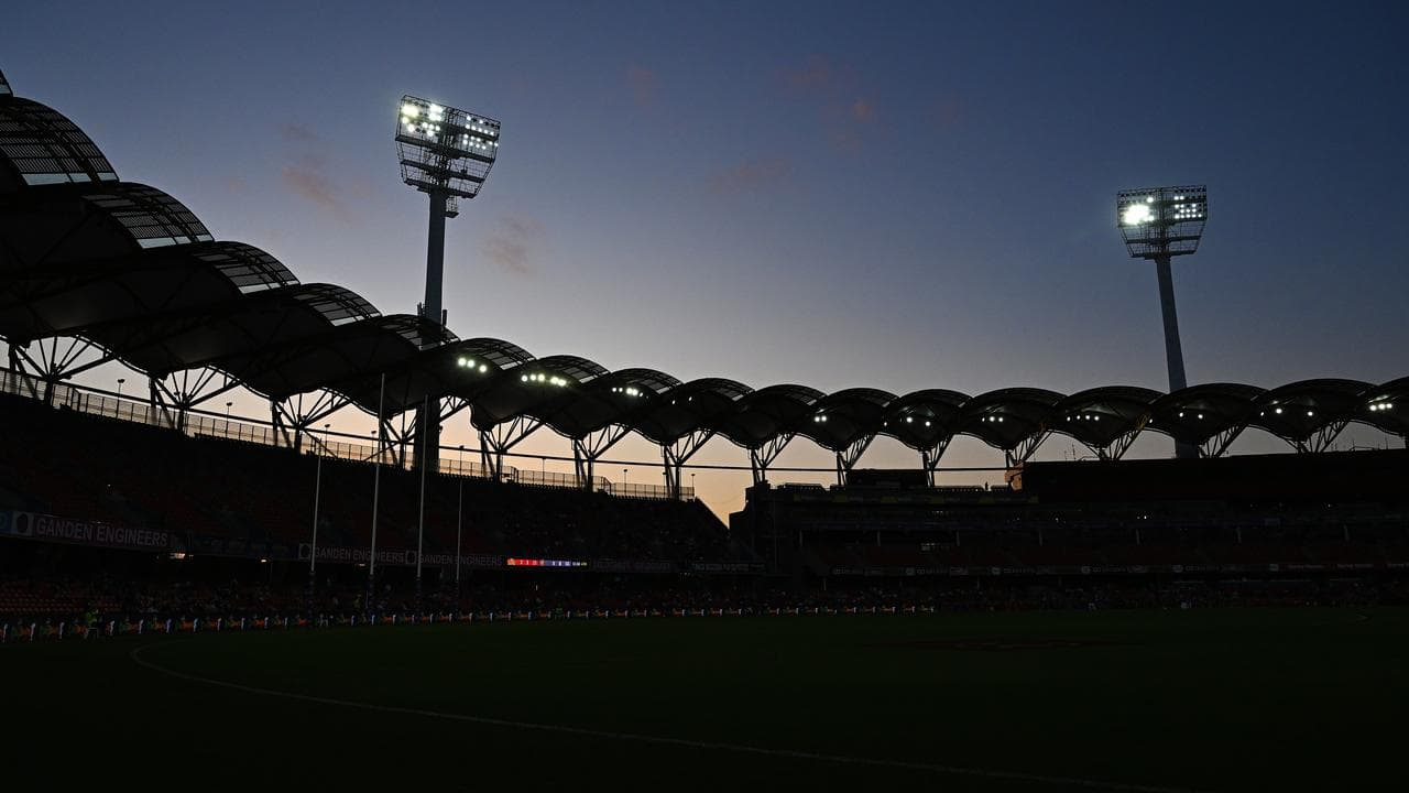 General view of AFL stadium lights