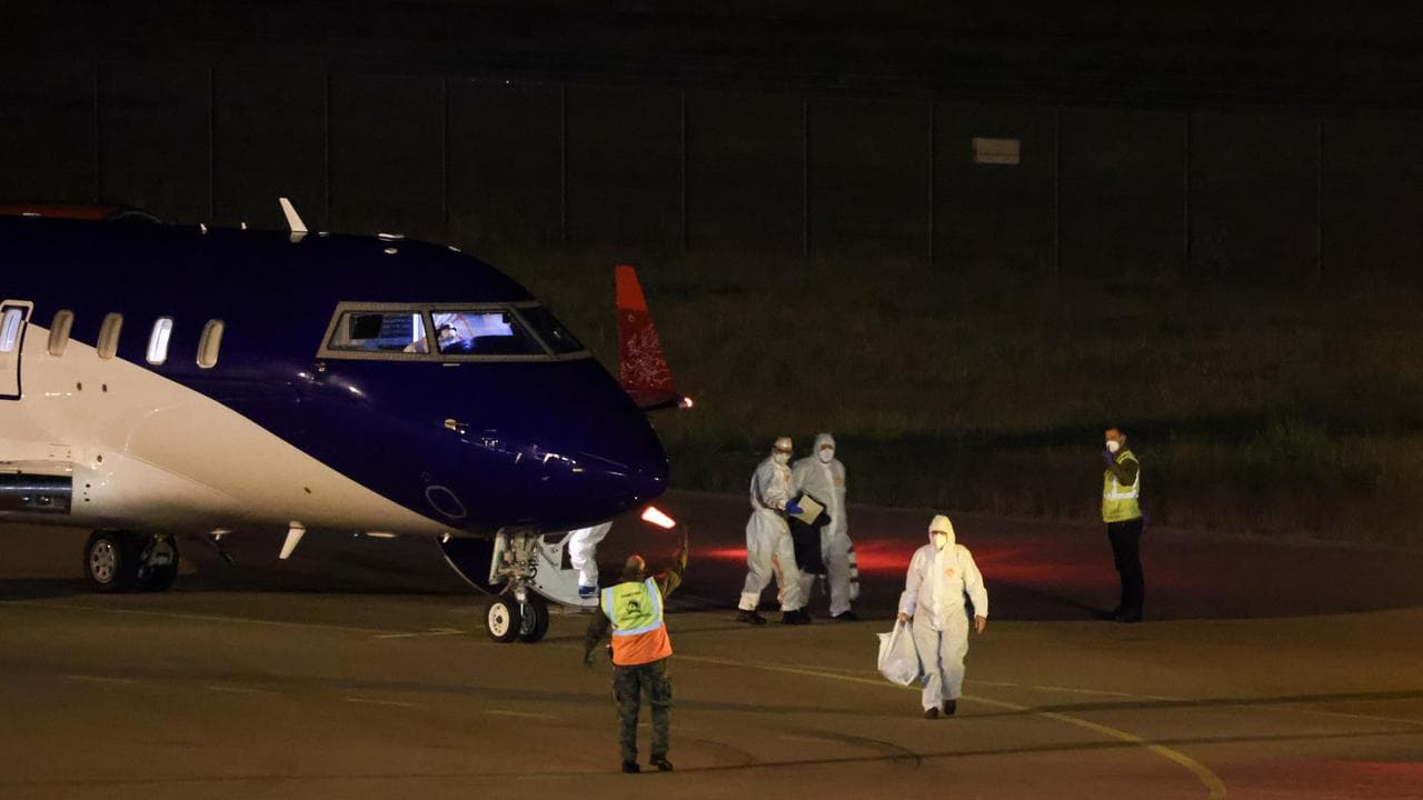 Passengers arrive in Netherlands