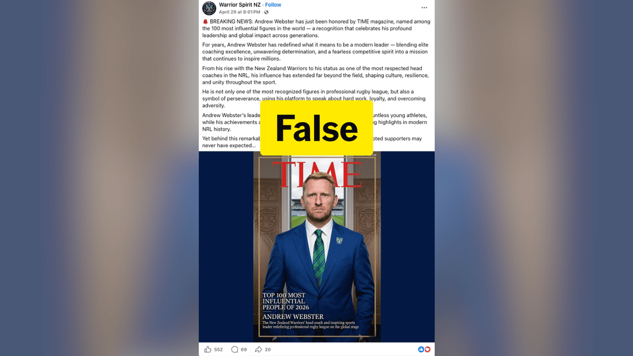 A screenshot of a Facebook post.
