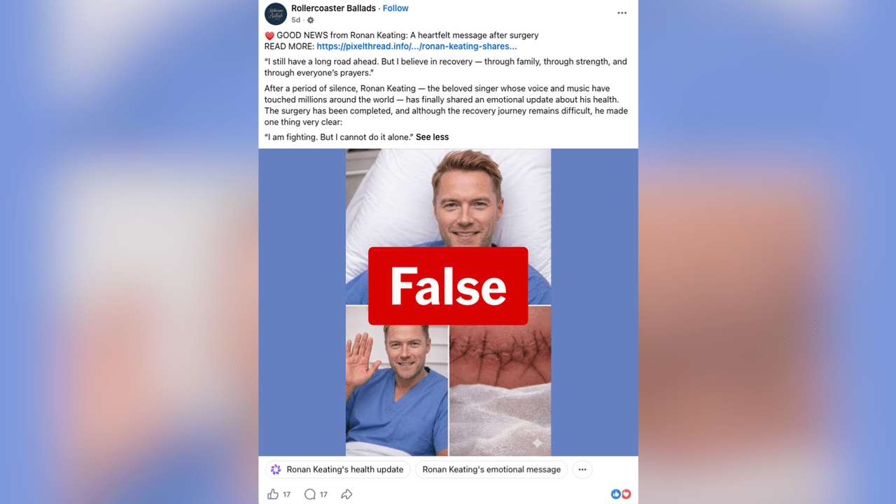 A screenshot of a Facebook post.