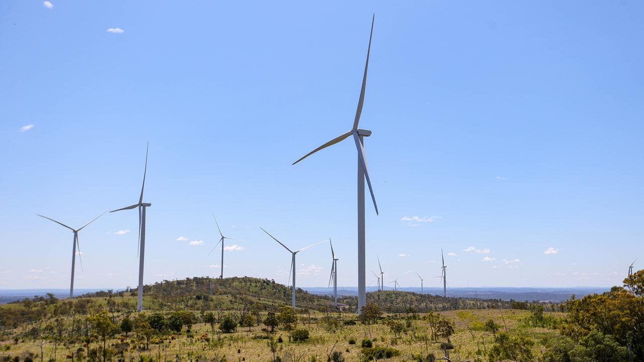 A wind farm in the South Burnett district of Queensland.