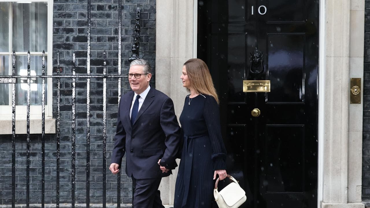 Britain's Prime Minister Keir Starmer and his wife